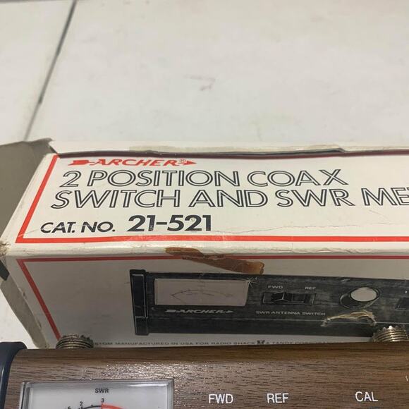 Vtg Archer 2 Position Coax Switch and SWR Meter 21-521 with Original Box - Picture 5 of 10